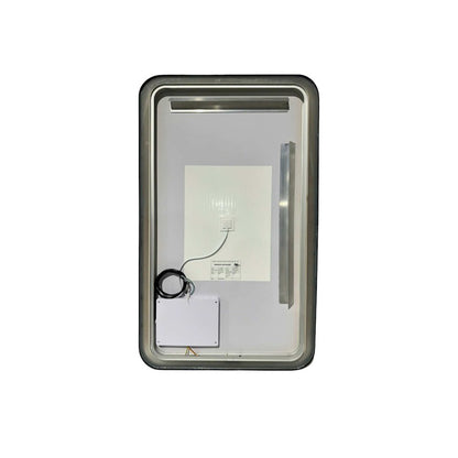 40 Inch Rectangle LED Front and Backlit Wall Mirror in Black