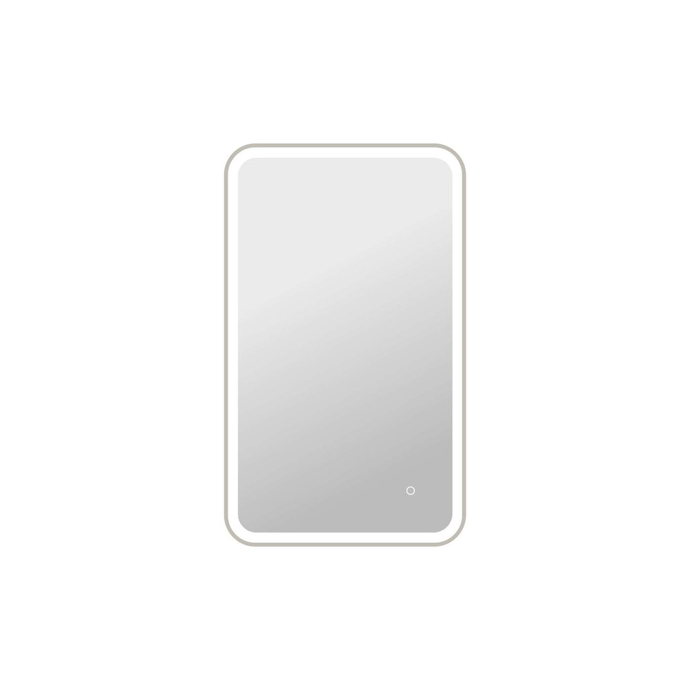 40 Inch Rectangle LED Front and Backlit Wall Mirror in Silver