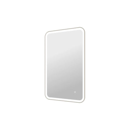 40 Inch Rectangle LED Front and Backlit Wall Mirror in Silver