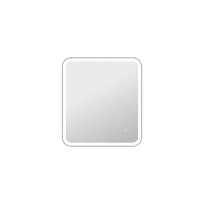 30 Inch Rectangle LED Front and Backlit Wall Mirror in Silver