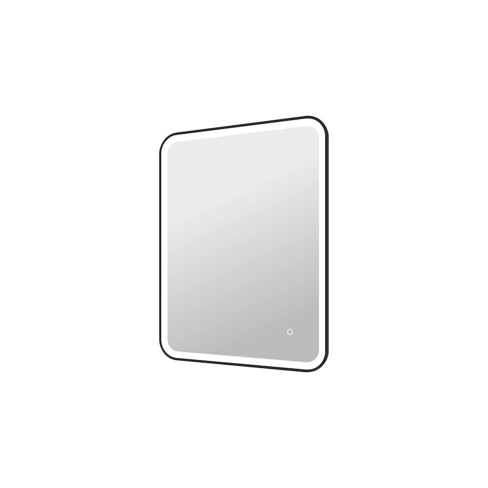 36 Inch Rectangle LED Front and Backlit Wall Mirror in Black