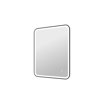36 Inch Rectangle LED Front and Backlit Wall Mirror in Black
