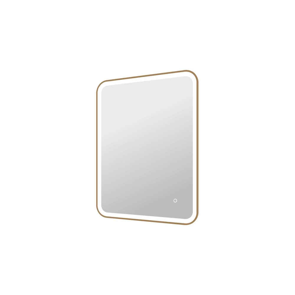 36 Inch Rectangle LED Front and Backlit Wall Mirror in Satin Gold