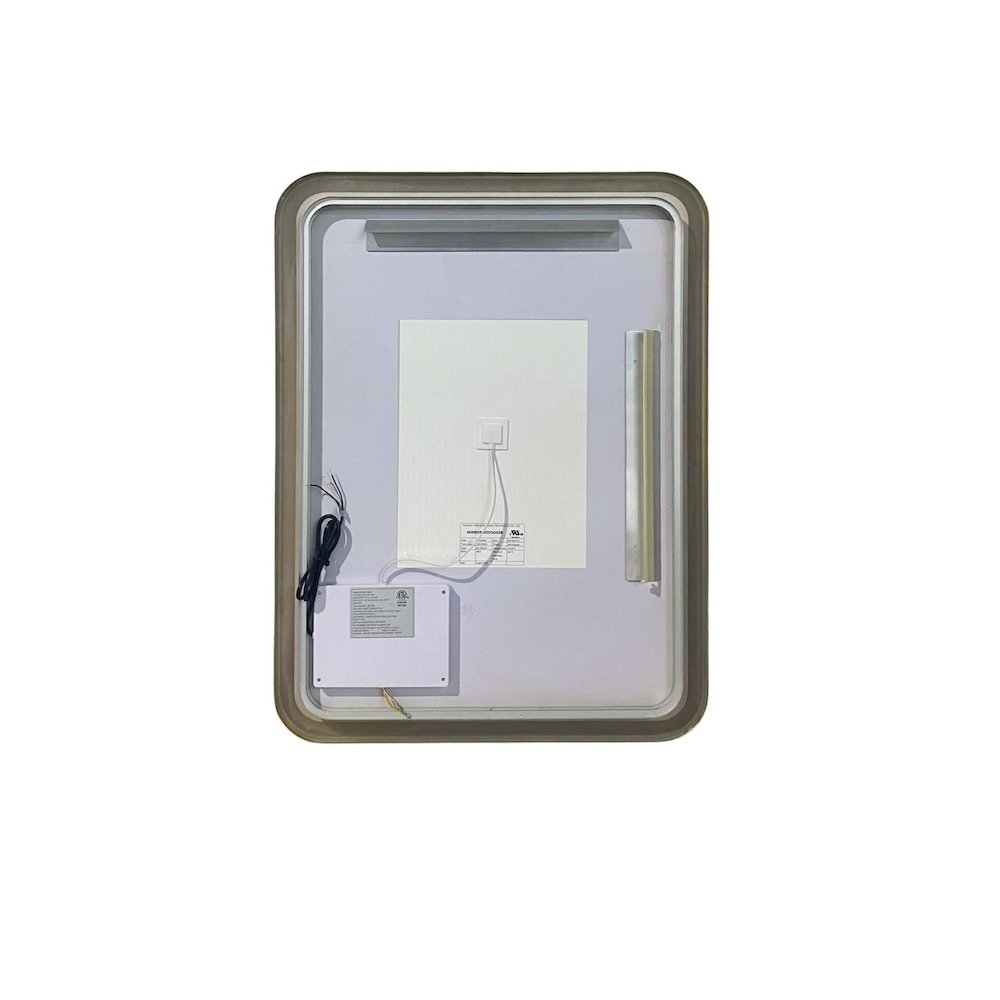 36 Inch Rectangle LED Front and Backlit Wall Mirror in Satin Gold
