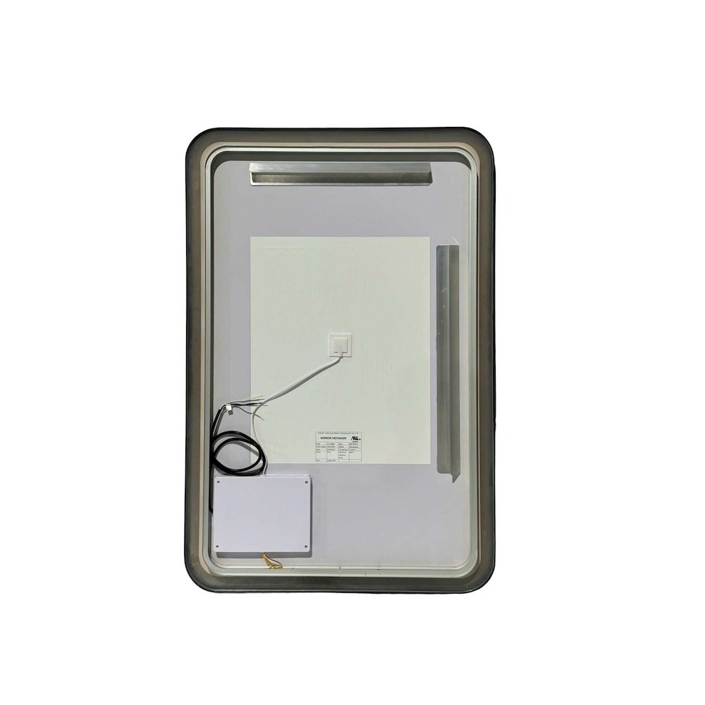 40 Inch Rectangle LED Front and Backlit Wall Mirror in Black