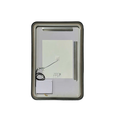 40 Inch Rectangle LED Front and Backlit Wall Mirror in Black