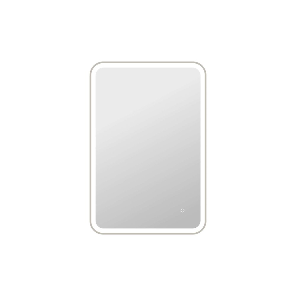 40 Inch Rectangle LED Front and Backlit Wall Mirror in Silver
