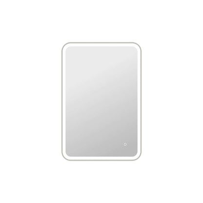 40 Inch Rectangle LED Front and Backlit Wall Mirror in Silver