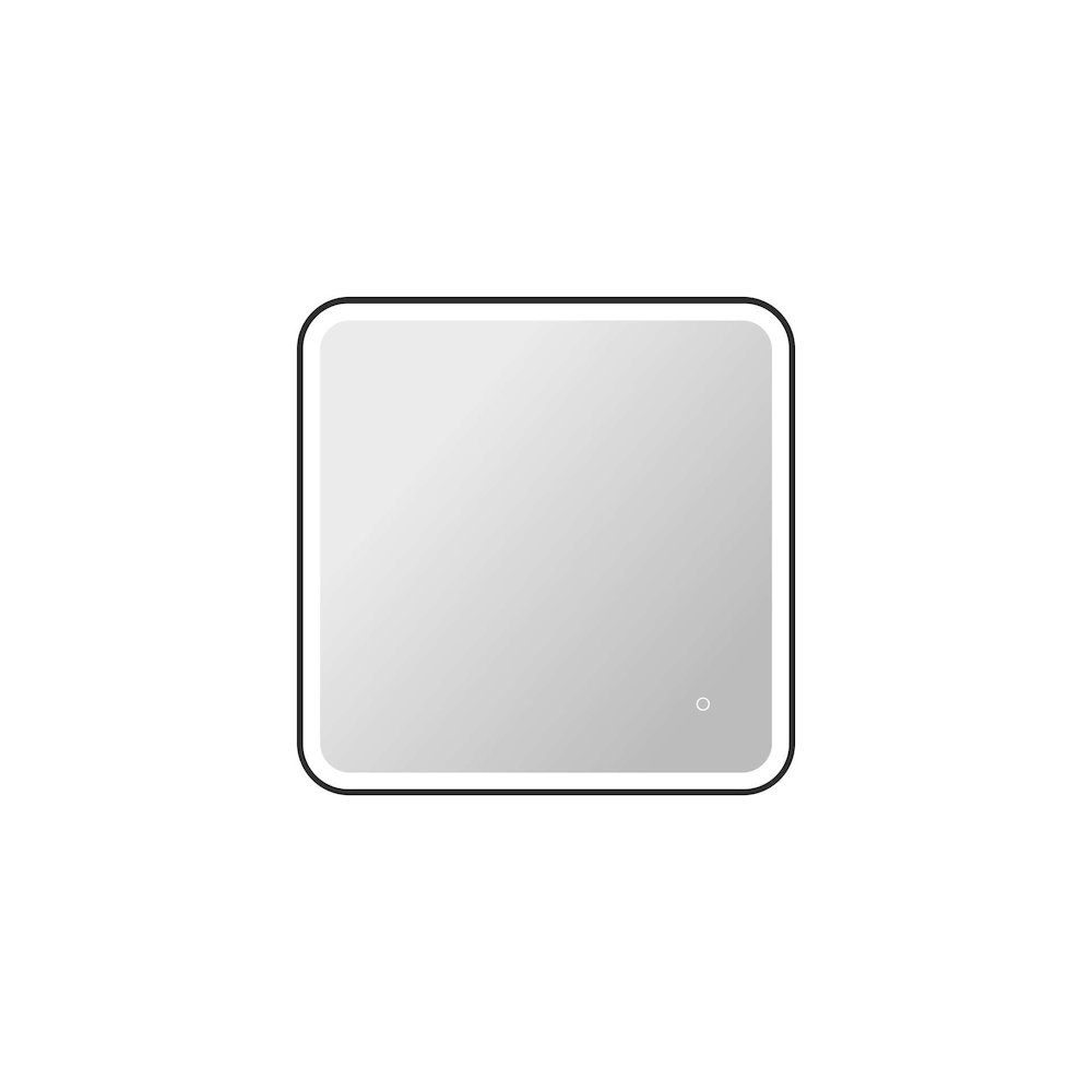 30 Inch Rectangle LED Front and Backlit Wall Mirror in Black