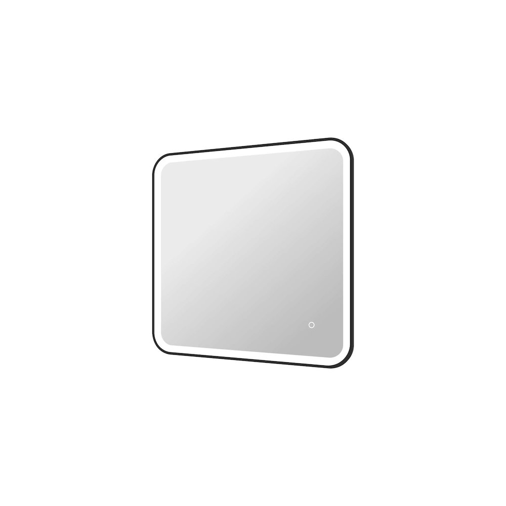 30 Inch Rectangle LED Front and Backlit Wall Mirror in Black