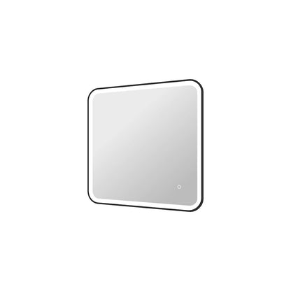 30 Inch Rectangle LED Front and Backlit Wall Mirror in Black