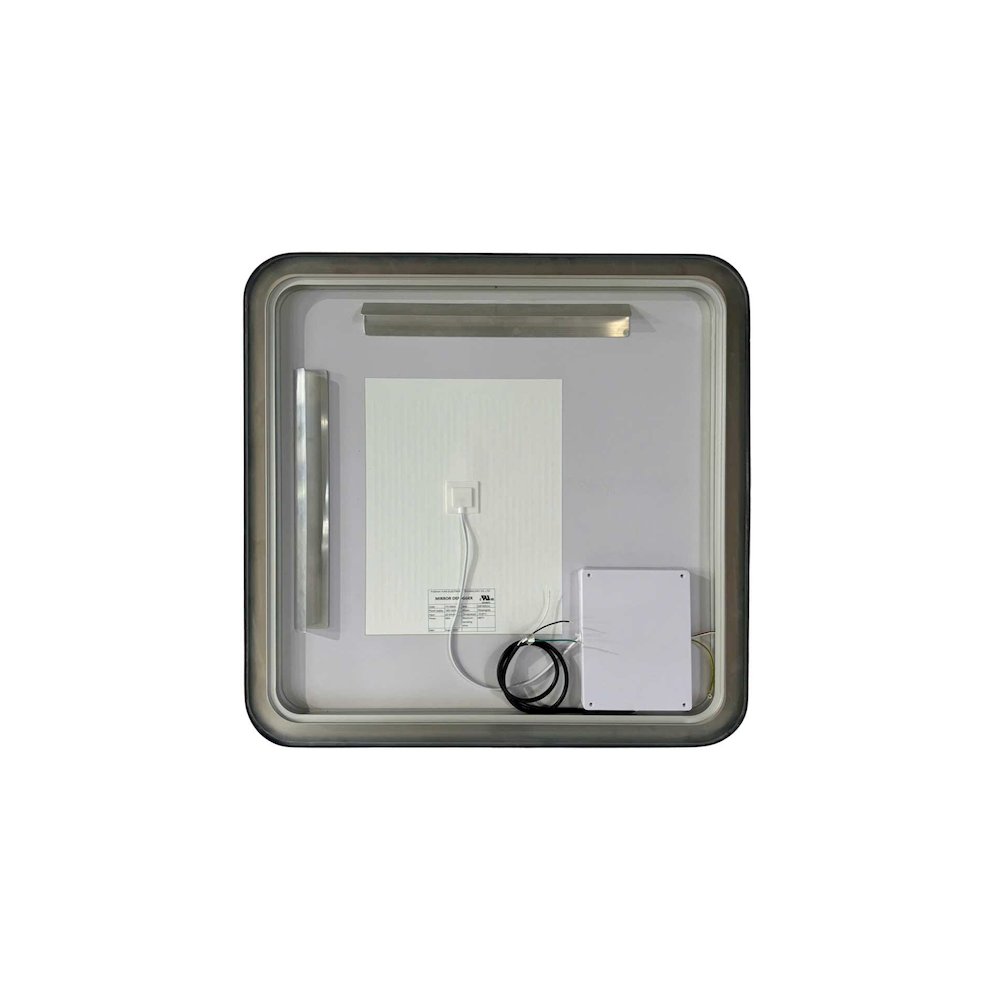 30 Inch Rectangle LED Front and Backlit Wall Mirror in Black