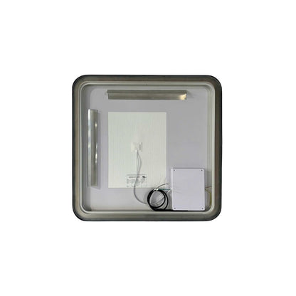 30 Inch Rectangle LED Front and Backlit Wall Mirror in Black