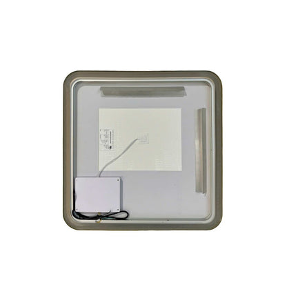 30 Inch Rectangle LED Front and Backlit Wall Mirror in Satin Gold