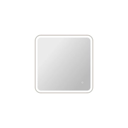 30 Inch Rectangle LED Front and Backlit Wall Mirror in Silver