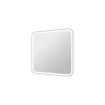 30 Inch Rectangle LED Front and Backlit Wall Mirror in Silver