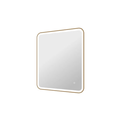 36 Inch Rectangle LED Front and Backlit Wall Mirror in Satin Gold