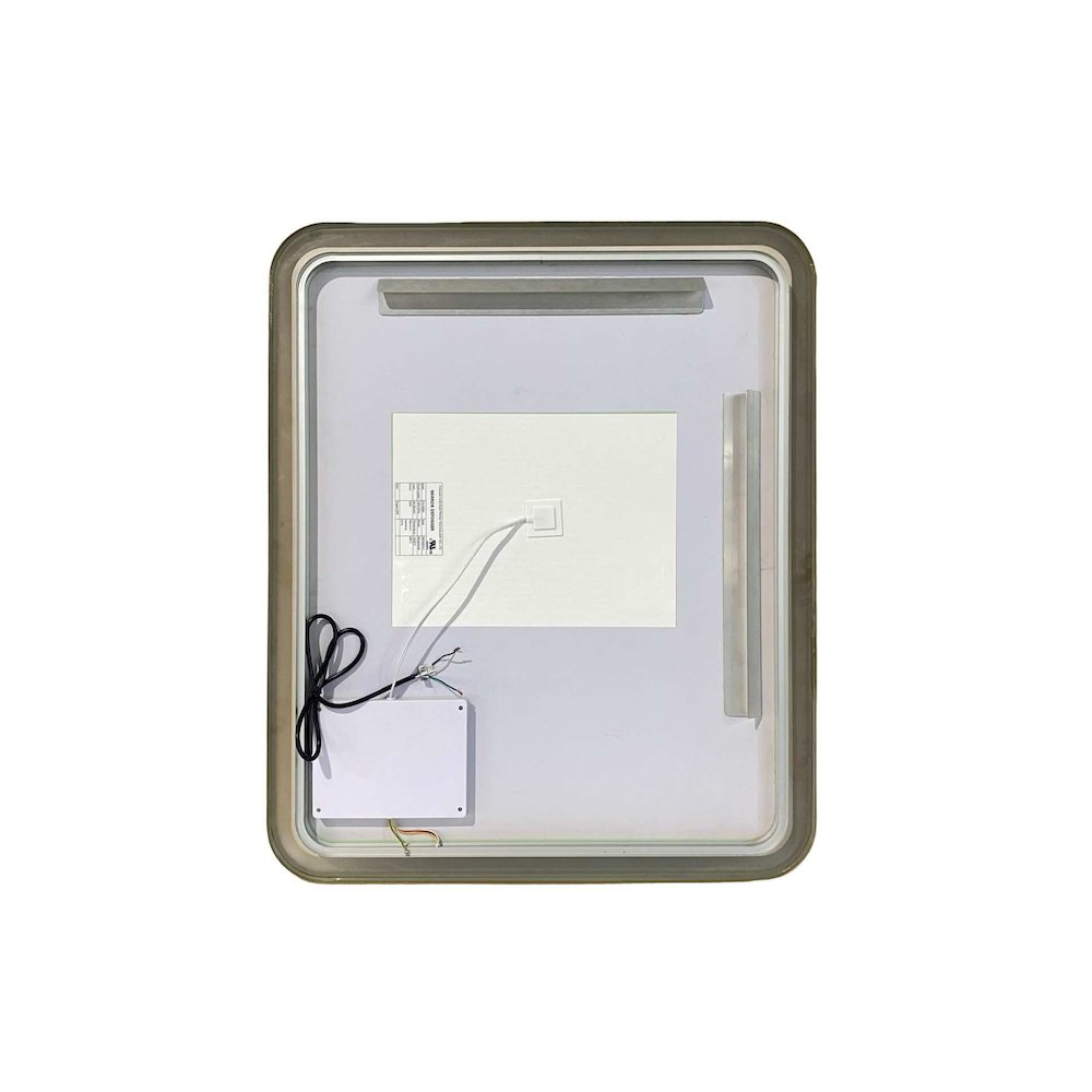 36 Inch Rectangle LED Front and Backlit Wall Mirror in Satin Gold