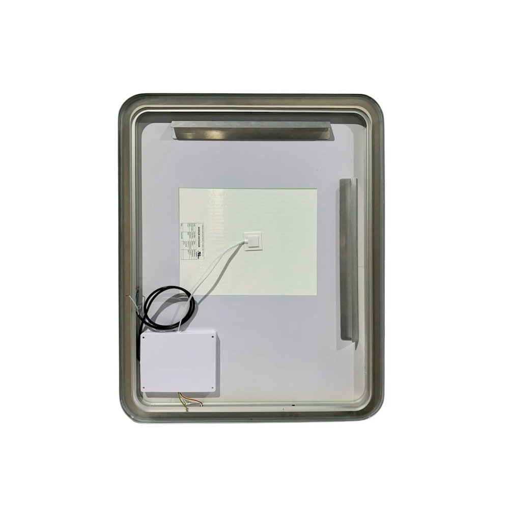 36 Inch Rectangle LED Front and Backlit Wall Mirror in Silver