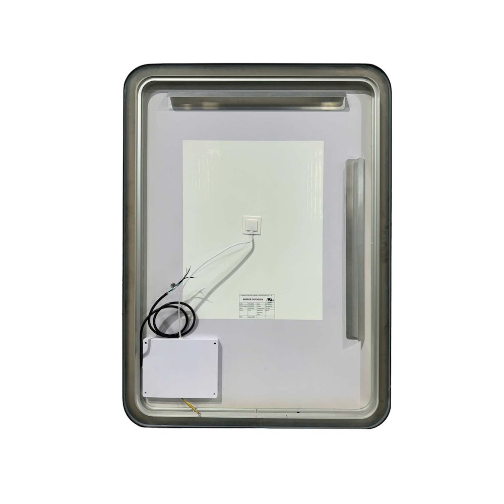 40 Inch Rectangle LED Front and Backlit Wall Mirror in Black