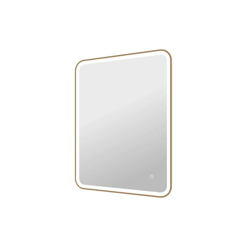 40 Inch Rectangle LED Front and Backlit Wall Mirror in Satin Gold