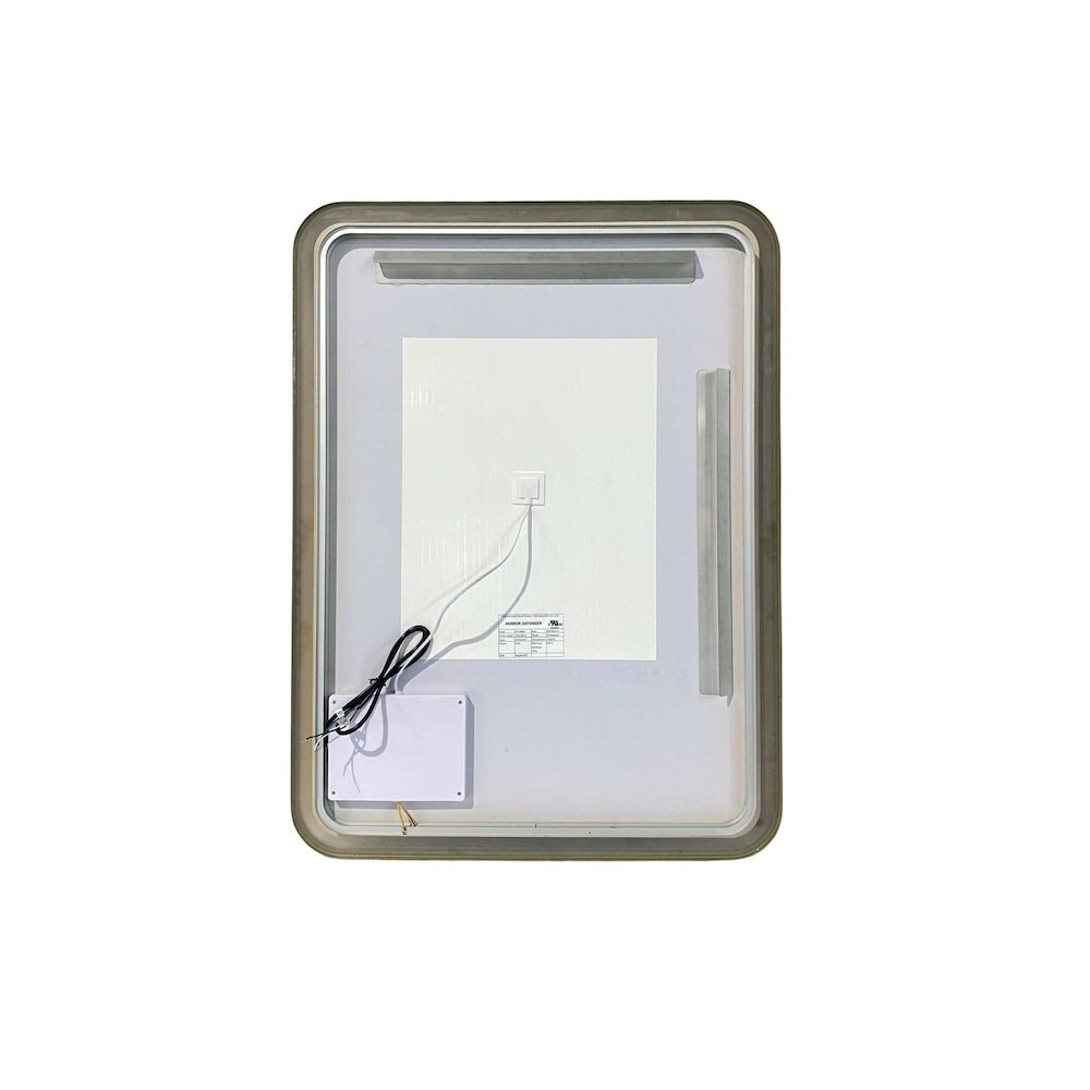 40 Inch Rectangle LED Front and Backlit Wall Mirror in Satin Gold