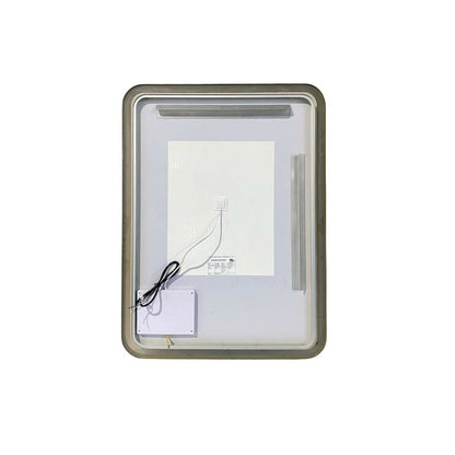 40 Inch Rectangle LED Front and Backlit Wall Mirror in Satin Gold