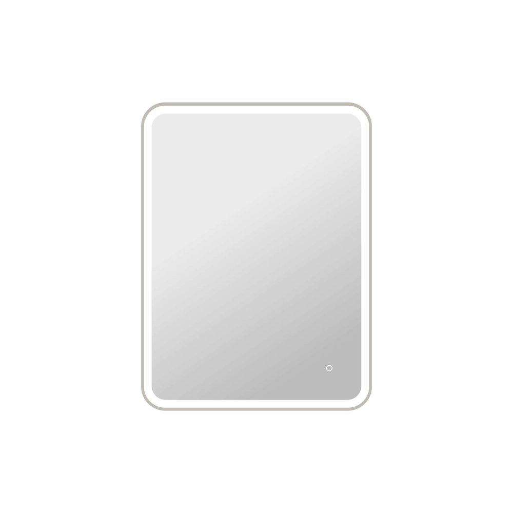 40 Inch Rectangle LED Front and Backlit Wall Mirror in Silver