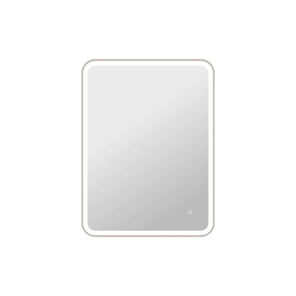 40 Inch Rectangle LED Front and Backlit Wall Mirror in Silver