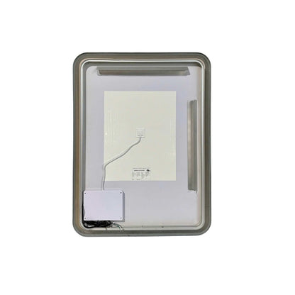 40 Inch Rectangle LED Front and Backlit Wall Mirror in Silver