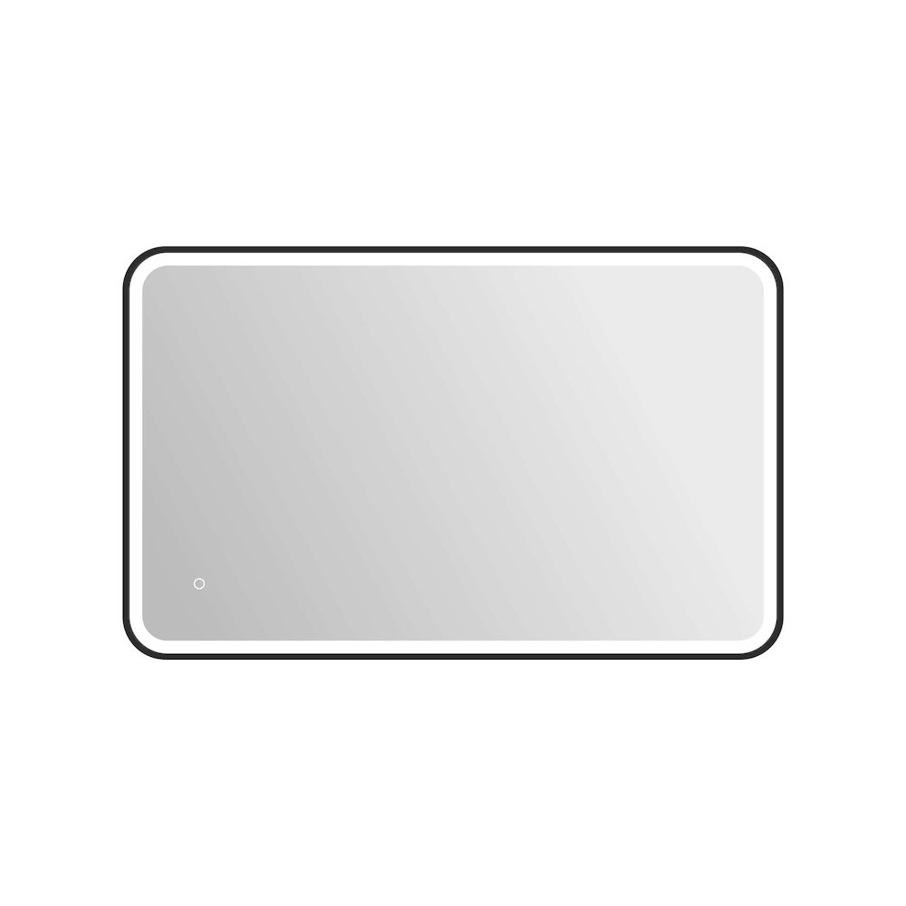 48 Inch Rectangle LED Front and Backlit Wall Mirror in Black