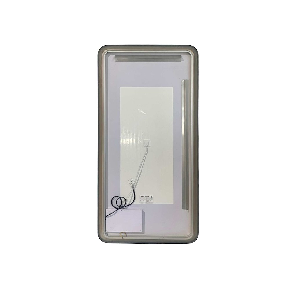 60 Inch Rectangle LED Front and Backlit Wall Mirror in Black