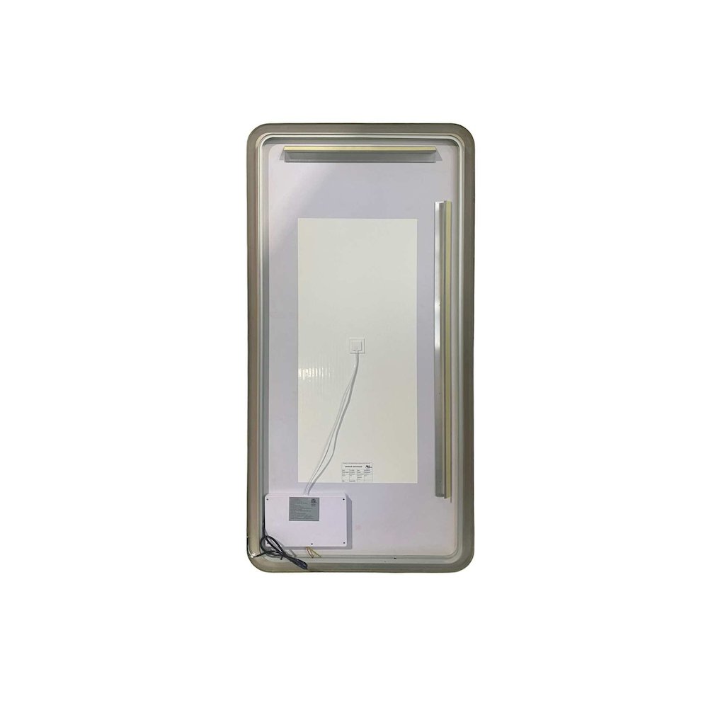 60 Inch Rectangle LED Front and Backlit Wall Mirror in Satin Gold