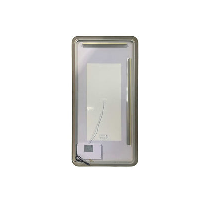 60 Inch Rectangle LED Front and Backlit Wall Mirror in Satin Gold
