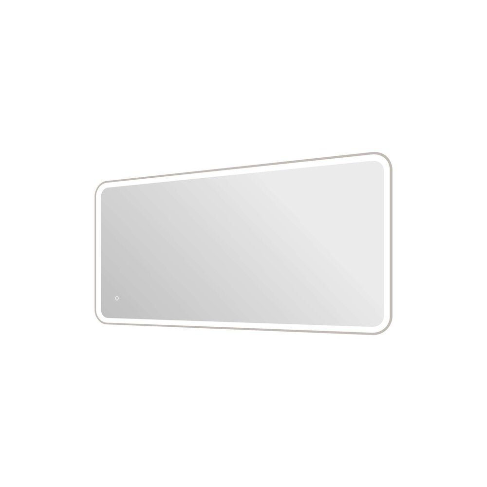 60 Inch Rectangle LED Front and Backlit Wall Mirror in Silver