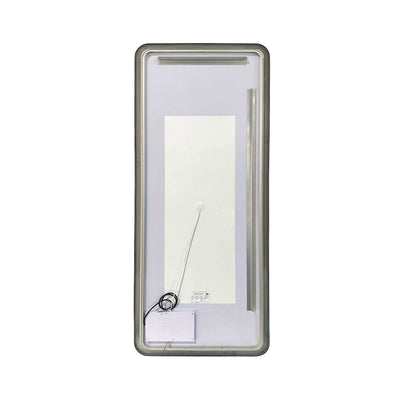 72 Inch Rectangle LED Front and Backlit Wall Mirror in Black