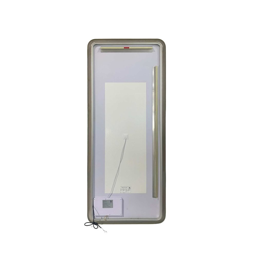 72 Inch Rectangle LED Front and Backlit Wall Mirror in Satin Gold
