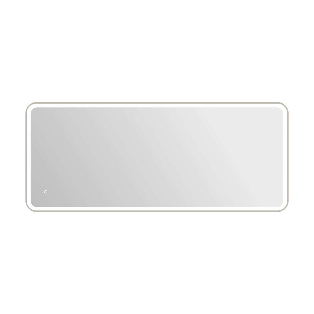 72 Inch Rectangle LED Front and Backlit Wall Mirror in Silver