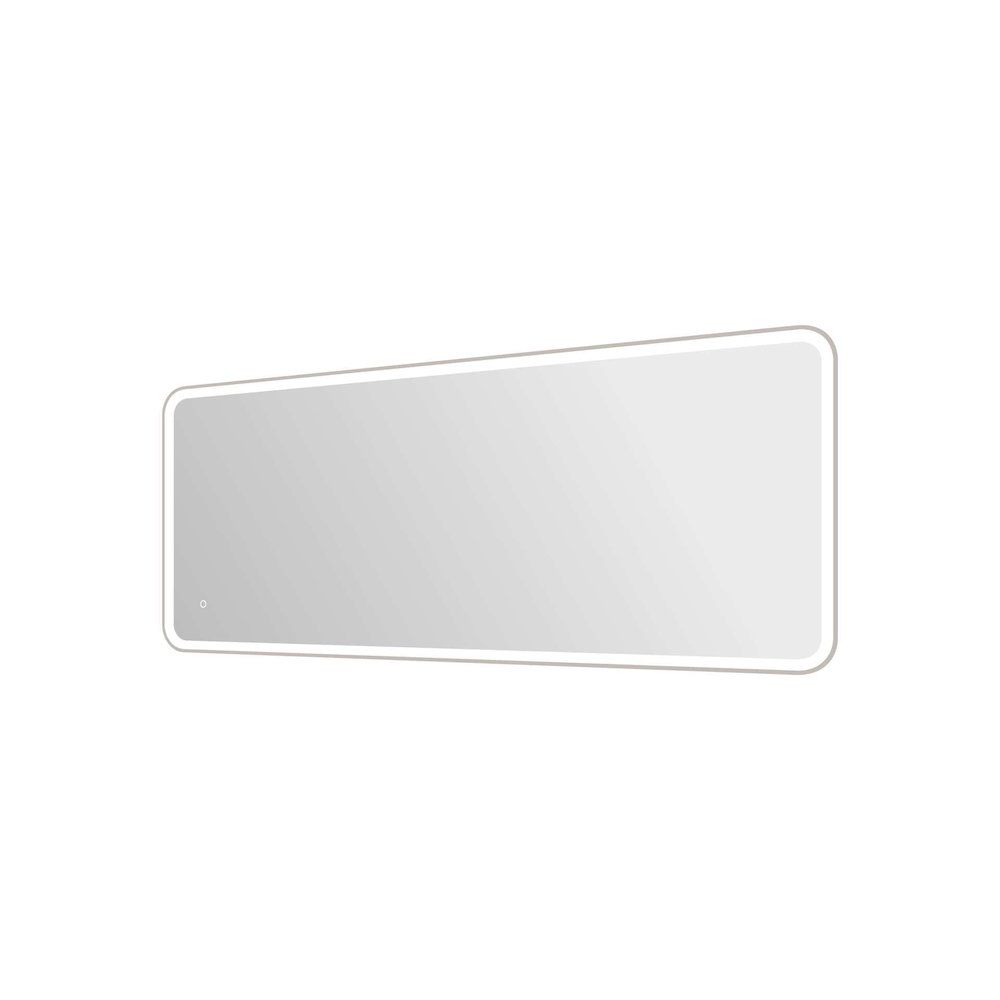 72 Inch Rectangle LED Front and Backlit Wall Mirror in Silver