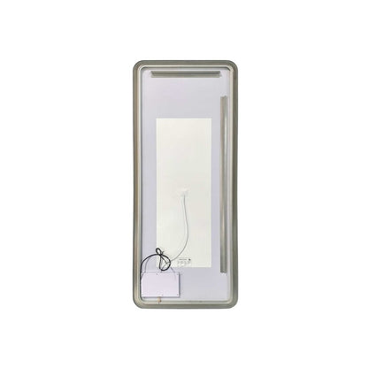 72 Inch Rectangle LED Front and Backlit Wall Mirror in Silver