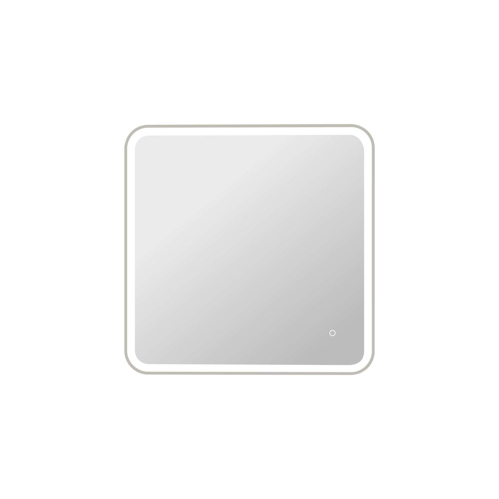 33 Round LED Front and Backlit Wall Mirror in Silver