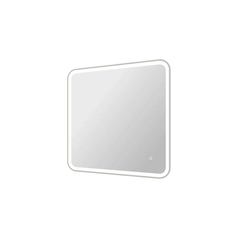 33 Round LED Front and Backlit Wall Mirror in Silver