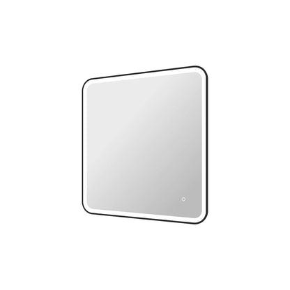 36 Round LED Front and Backlit Wall Mirror in Black