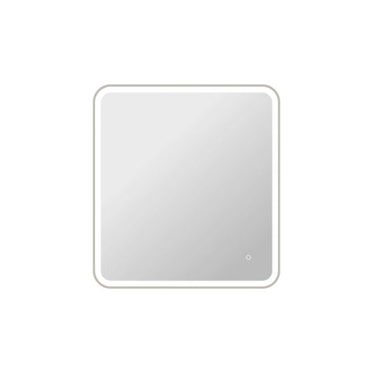 36 Round LED Front and Backlit Wall Mirror in Silver