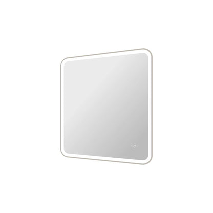 36 Round LED Front and Backlit Wall Mirror in Silver