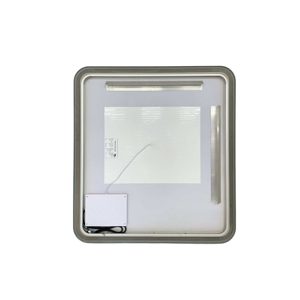 36 Round LED Front and Backlit Wall Mirror in Silver