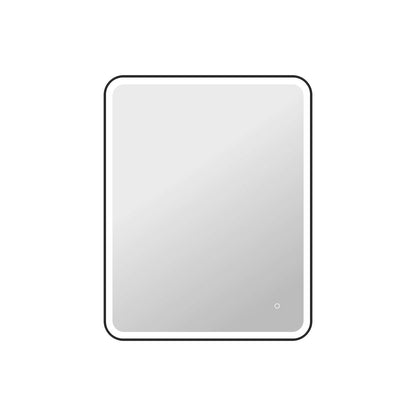 42 Round LED Front and Backlit Wall Mirror in Black