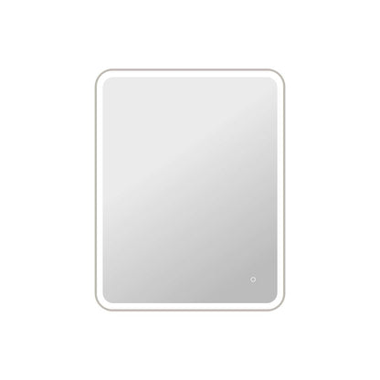 42 Round LED Front and Backlit Wall Mirror in Silver
