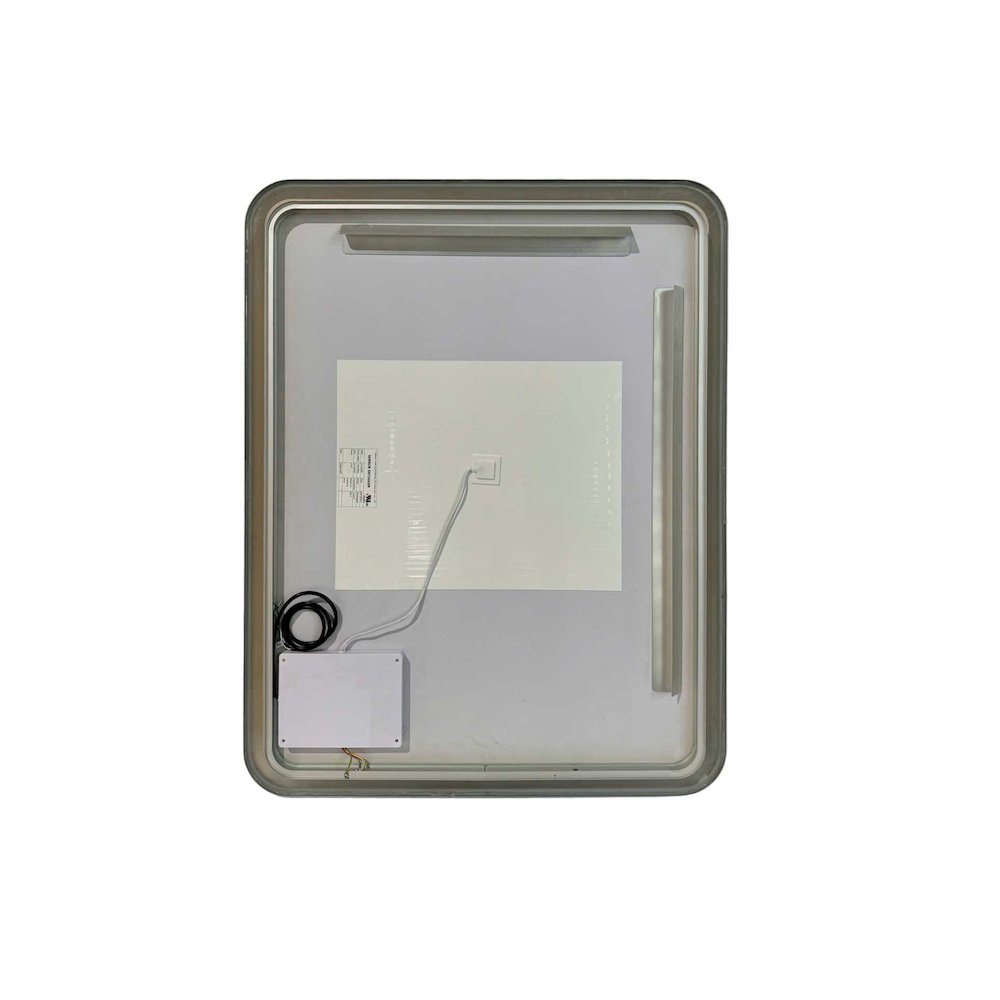 42 Round LED Front and Backlit Wall Mirror in Silver