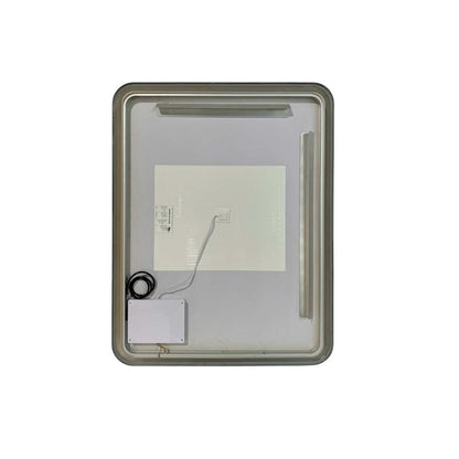 42 Round LED Front and Backlit Wall Mirror in Silver